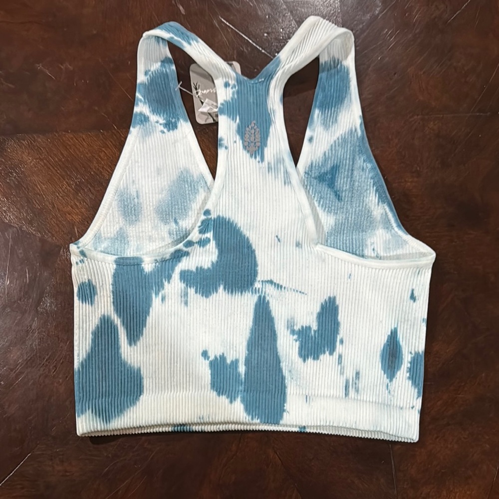Free People Free Throw Crop Tie Dye Turquoise Combo - Picture 3 of 3
